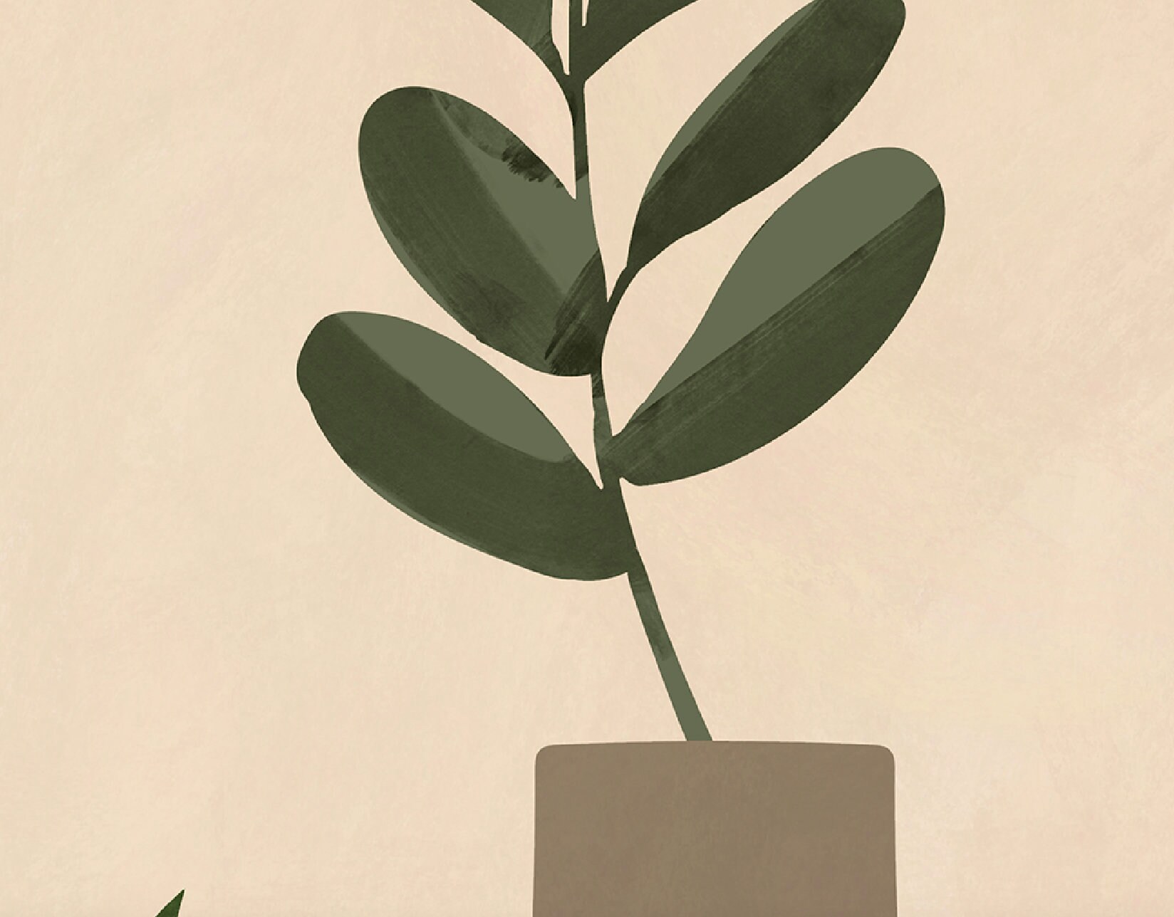 Botanical Abstract Print Neutral Earth Tones Boho Decor Wall Etsy