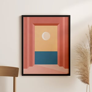 Modern Architecture Print Pink Wall Art Architecture Poster Architectural Prints Pink Architecture Prints Printable Poster