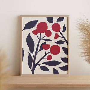 Plant Wall Art Prints, Botanical Wall Decor, Plant Poster, Minimalist Floral Print, PRINTABLE Art