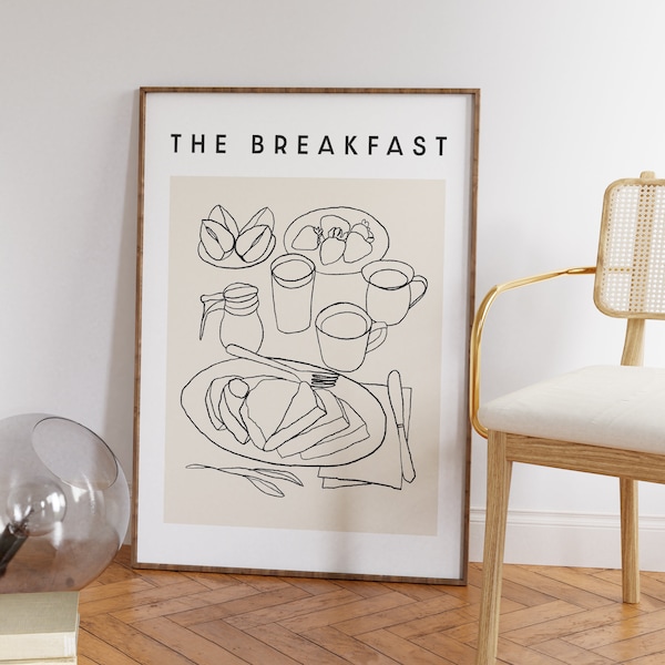 Breakfast Food Poster - Etsy