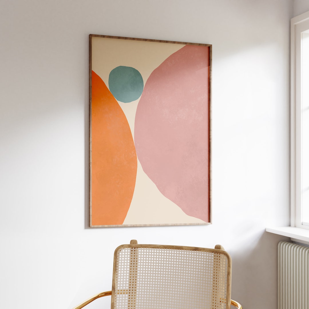 Colorful Abstract Art Print: Mid Century Modern Wall Decor (digital ...