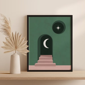 Architectural Wall Art Moon Print Abstract Print Abstract Art Print Architectural Print Minimalist Wall Art Printable Wall Art