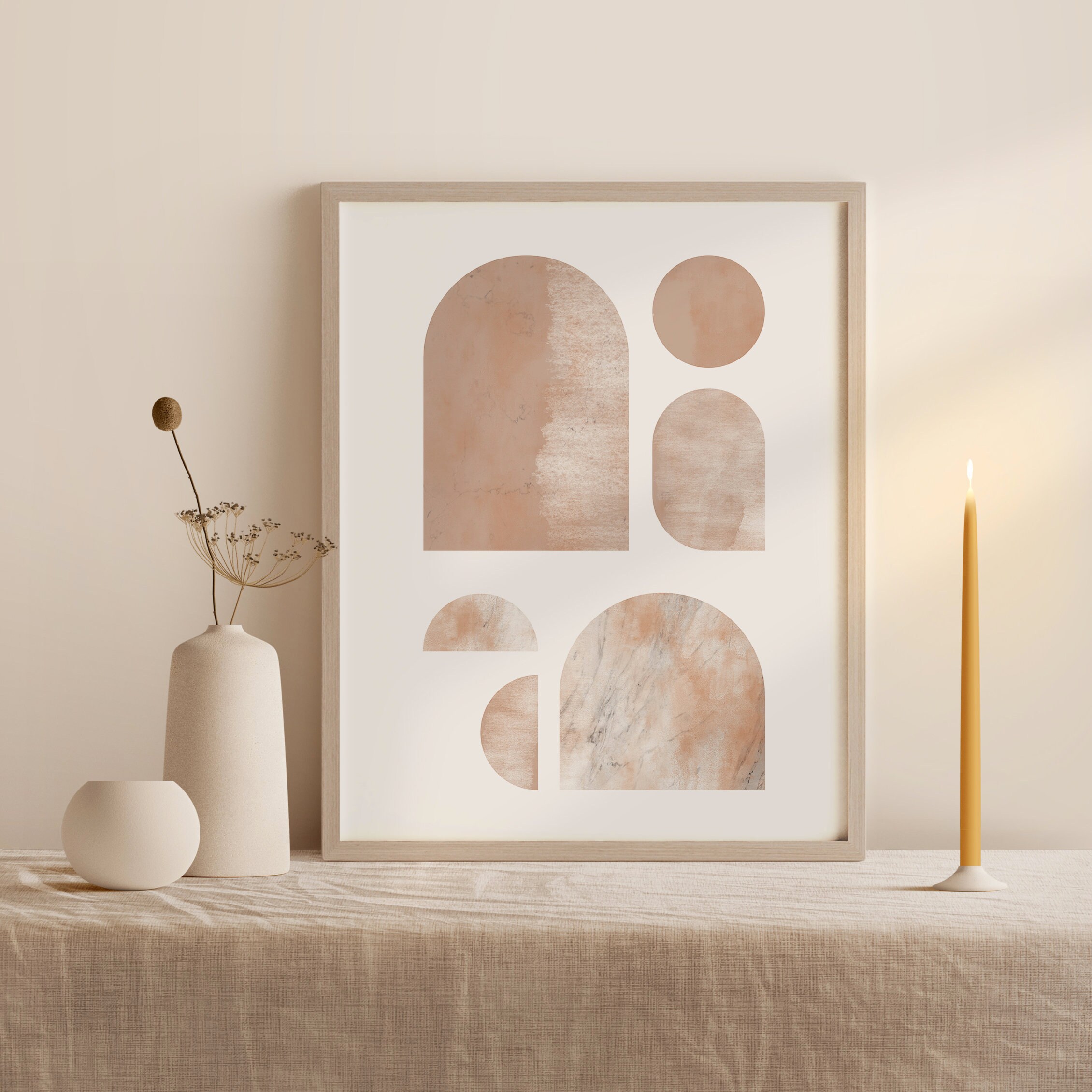 Abstract Minimalist Art Print Minimalist Wall Art Beige Wall | Etsy