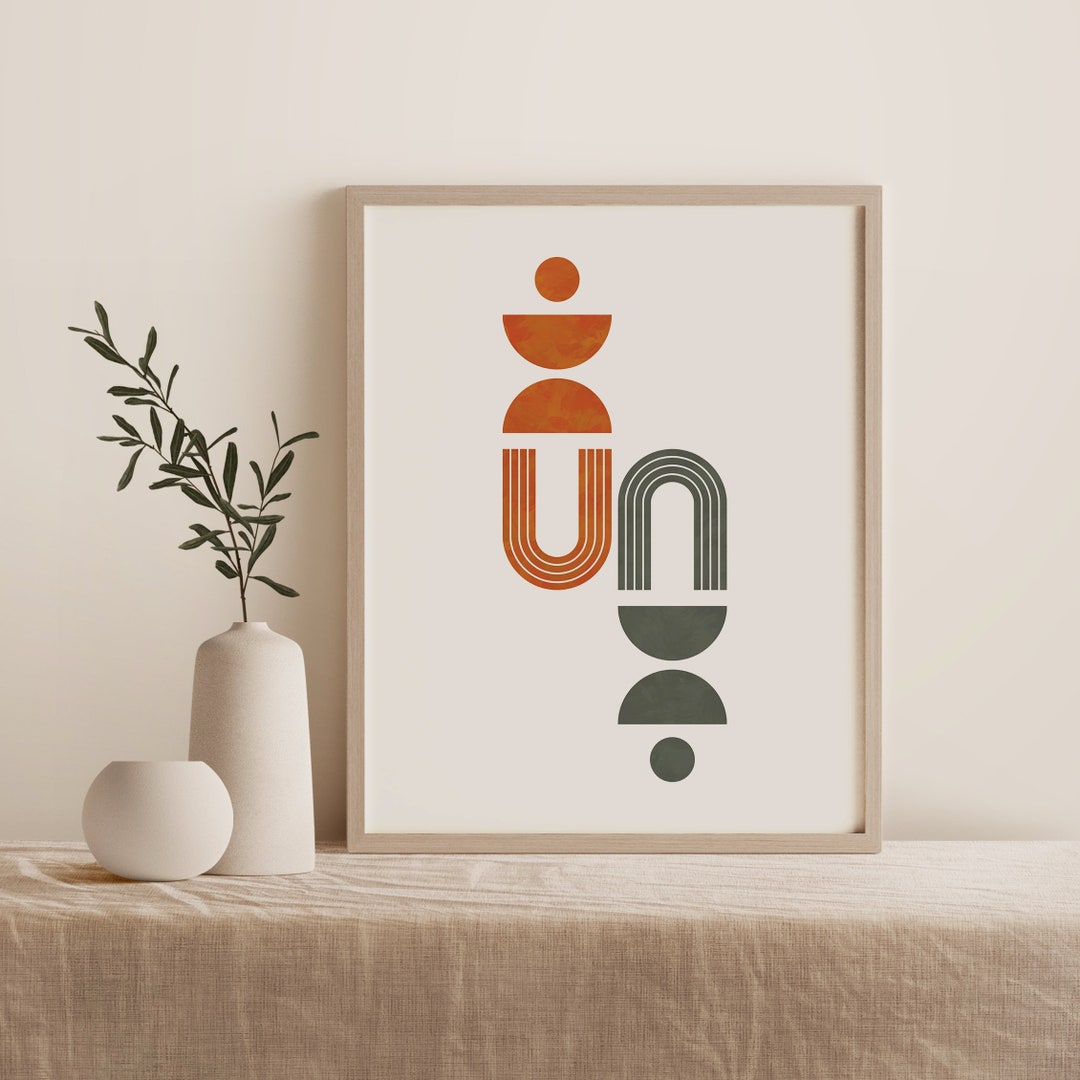 Abstract Shapes Print, Balance Shapes Art, Minimalist Printable ...