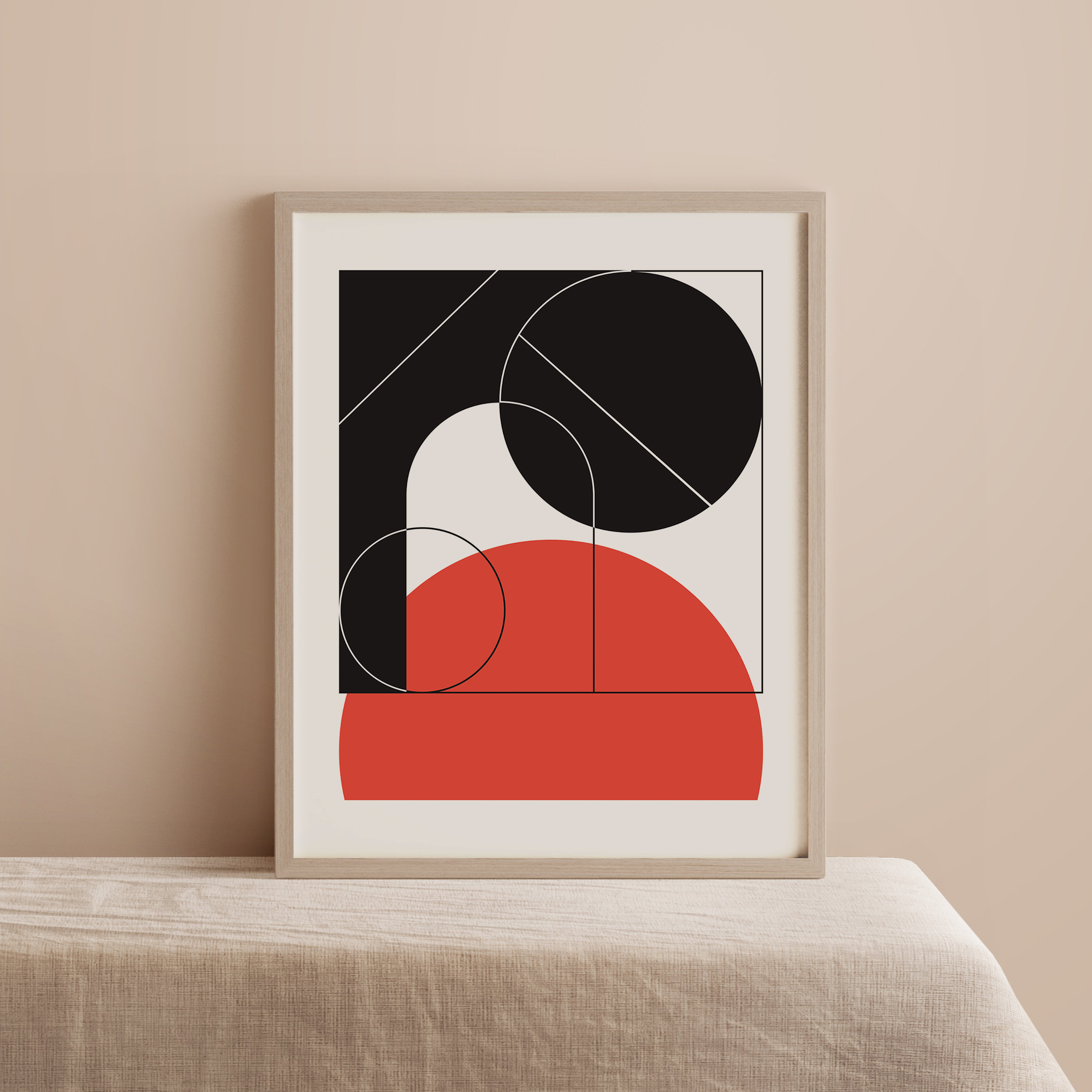 Geometric Art Print, Modern Shapes, Contemporary Wall Decor