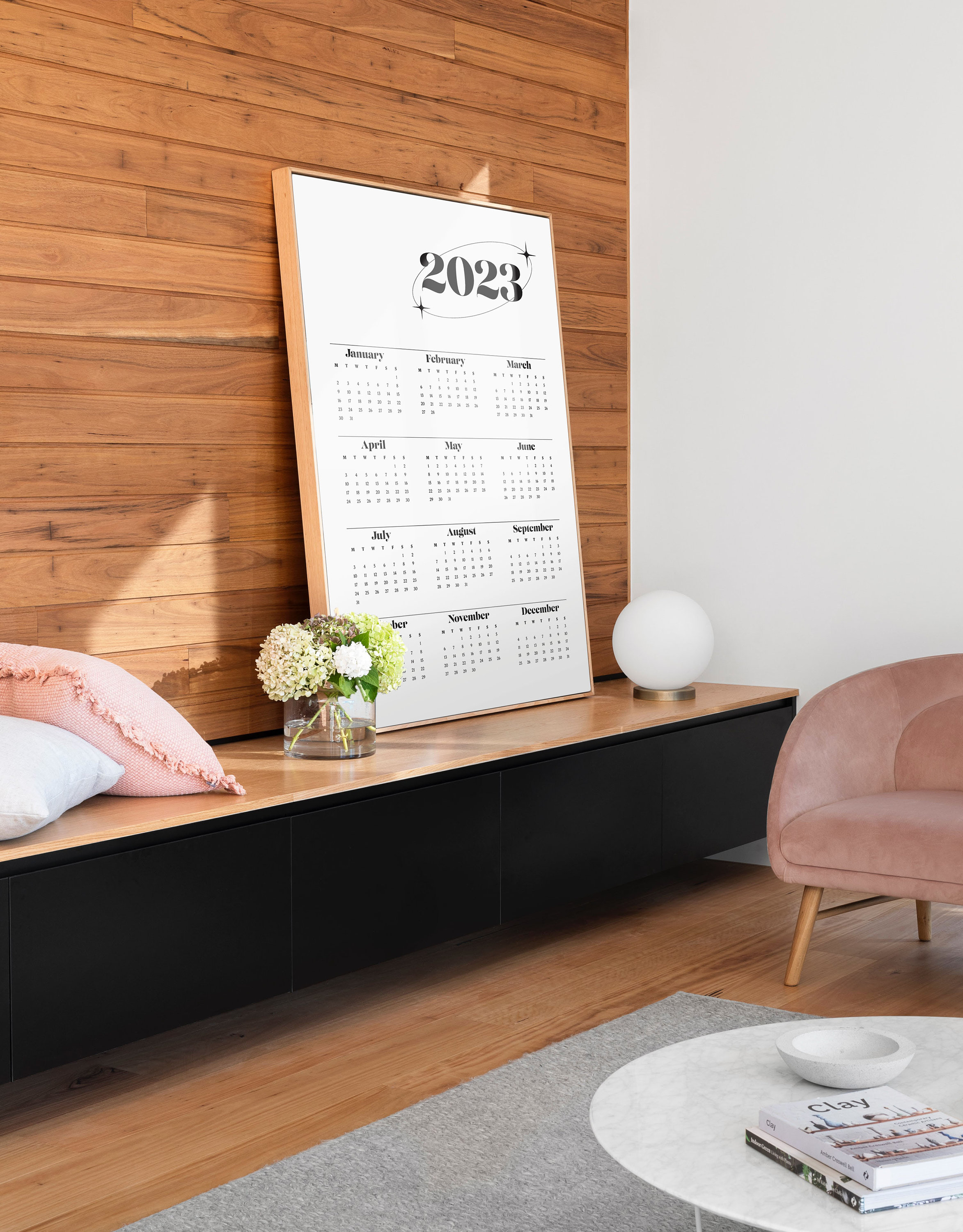 2023 Calendar Printable Wall Calendar Yearly Calendar - Etsy