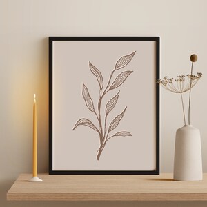 Botanical Wall Art, Plant Prints, Botanical Art, Minimalist Decor, Plant Painting, Minimal Art, Printable Art, Digital Download