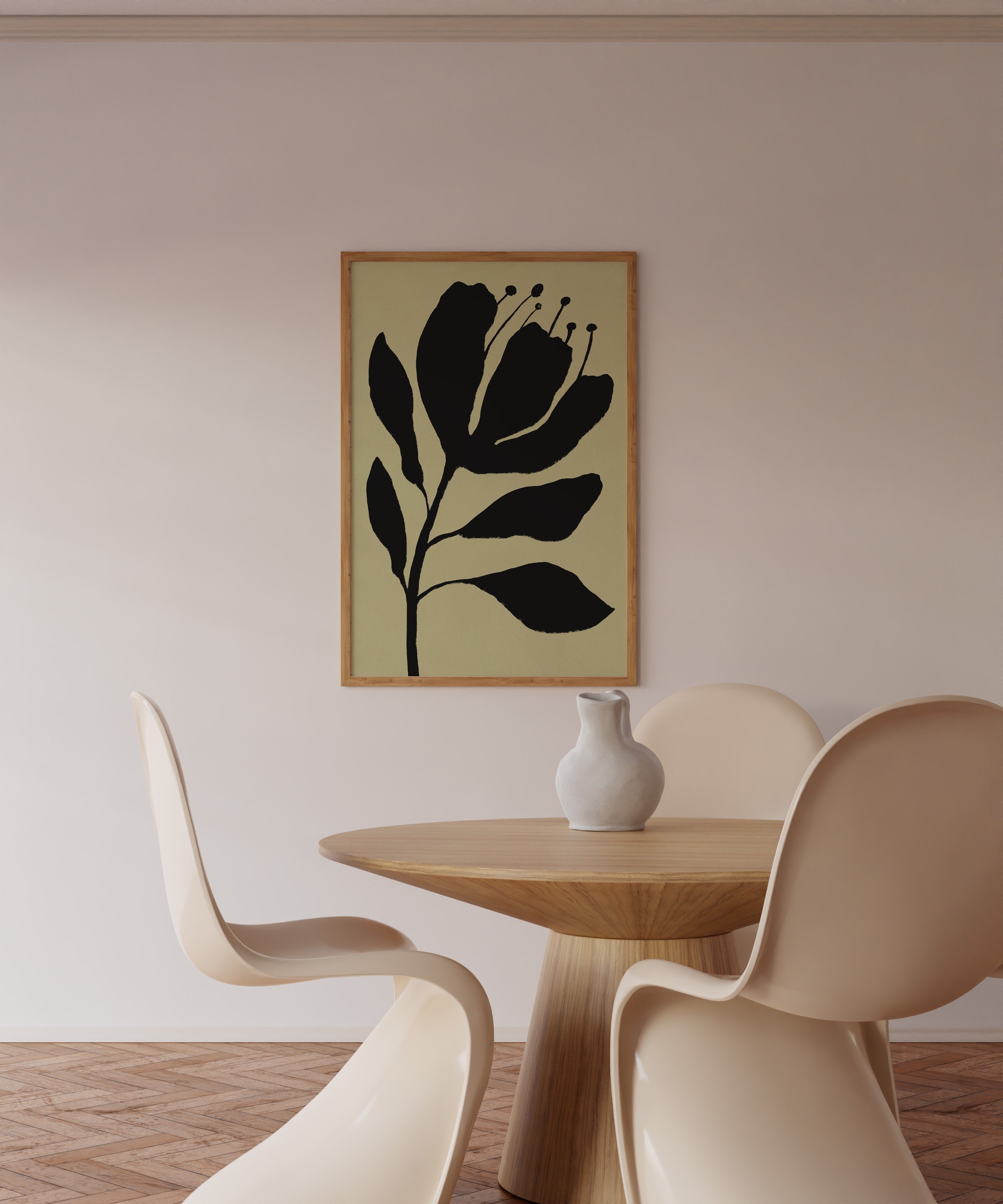 Abstract Floral Art Print: Modern Botanical Wall Decor (digital ...
