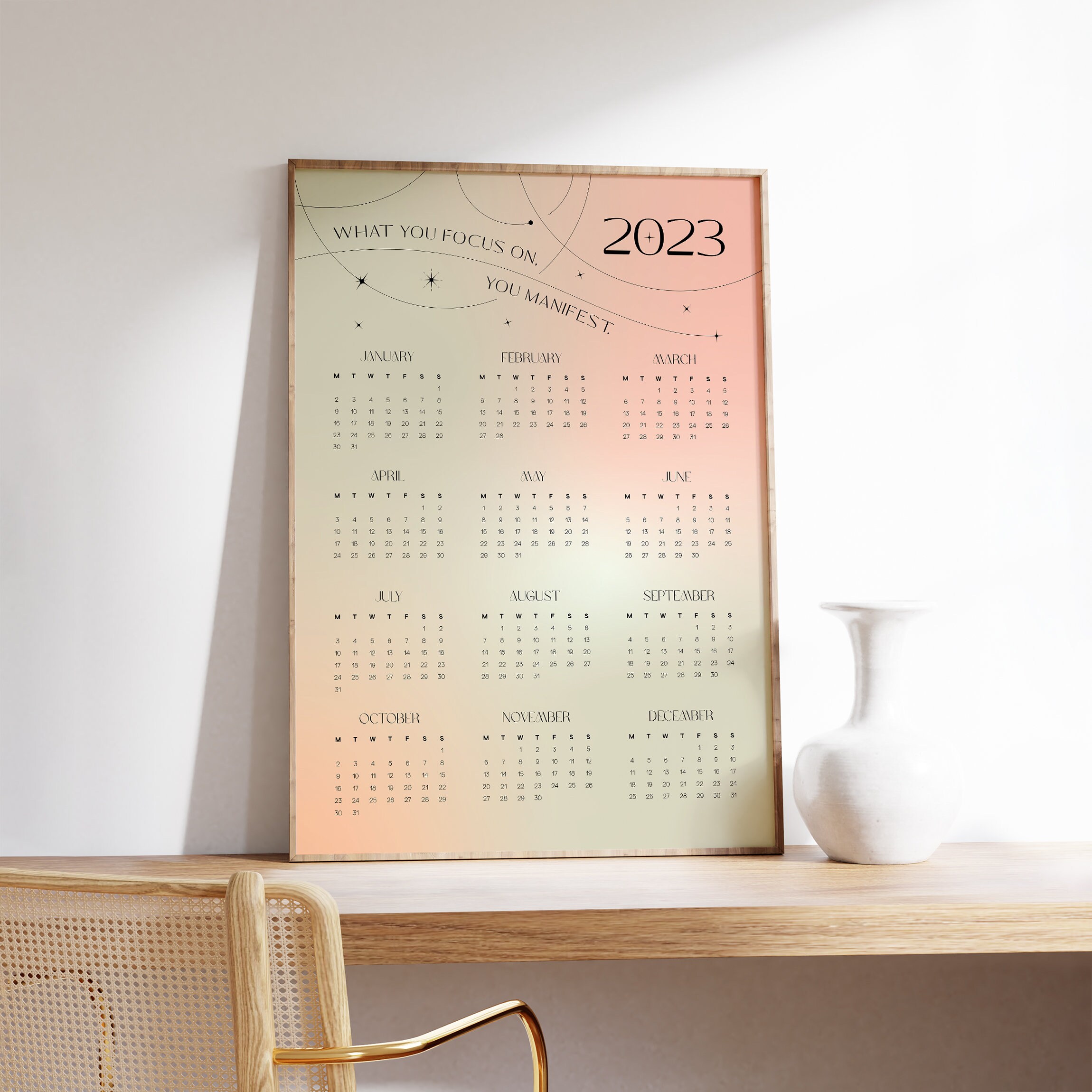 2023 Magic Calendar, Motivational Art Print (digital Download) - Etsy