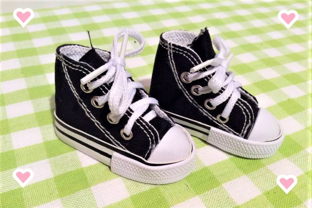 18 Inch Doll Tennis Shoes black & White High Top Doll Etsy