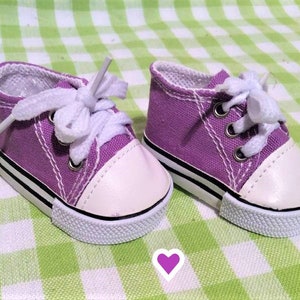 Low Top Doll Sneakers - 18 inch Doll Tennis Shoes - Doll Accessory - Lace Up Shoes - Easy to Put on