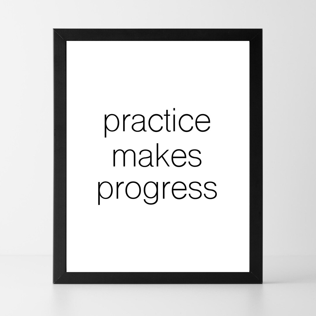 BUY 2 GET 1 FREE Practice Makes Progress | Instant Download - Etsy