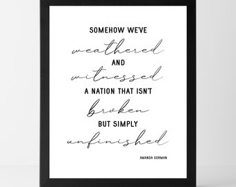 COMPRAR 2 OBTENER 1 GRATIS Cita de inauguración de Amanda Gorman / Weathered and Witnessed /The Hill We Climb / Descarga instantánea