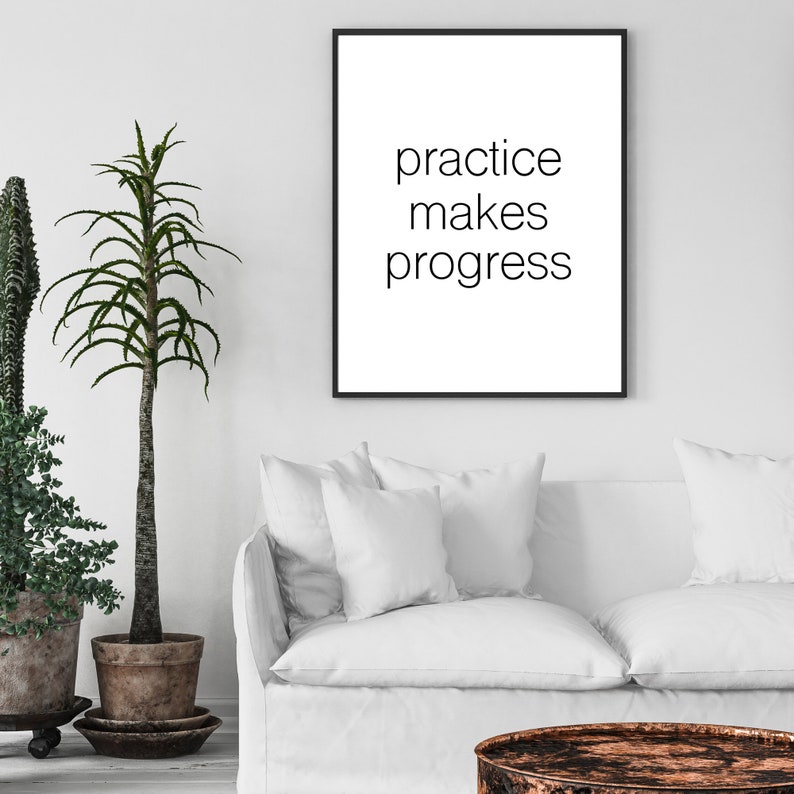 BUY 2 GET 1 FREE Practice Makes Progress | Instant Download - Etsy