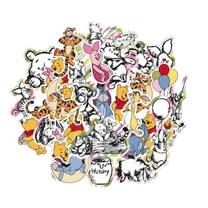 Cute Winnie the Pooh Vinyl Sticker/ Decals Set of 29pc. Pooh Bear, Tiger, Piglet ETC...