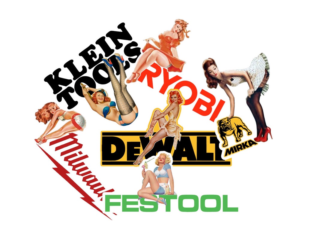 Tools Pin Up Pinup Girl Vinyl Decal/tool Sticker/bumper Sticker - Etsy