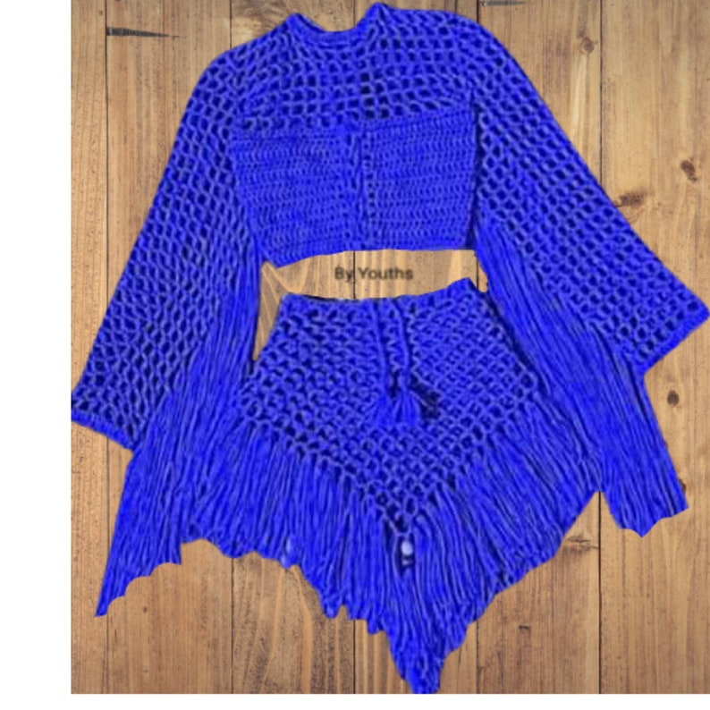 Size 1xl - 3xl pattern, Plus Size Crochet pattern, Plus Size Beach Party Cover Up Pattern, Tassels Coverup Pattern, Sexy Crochet Pattern 