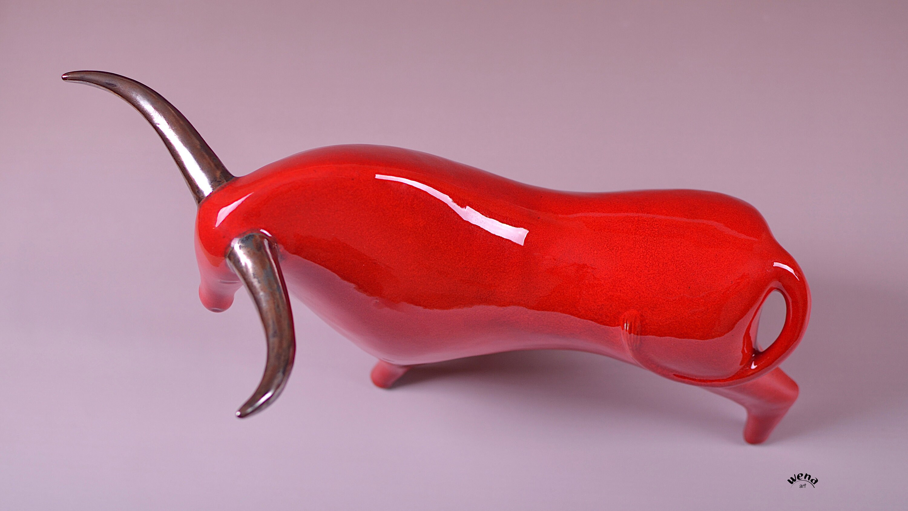 BULL FIGURINE Ceramic sculpture ceramic bullbull figurines Etsy