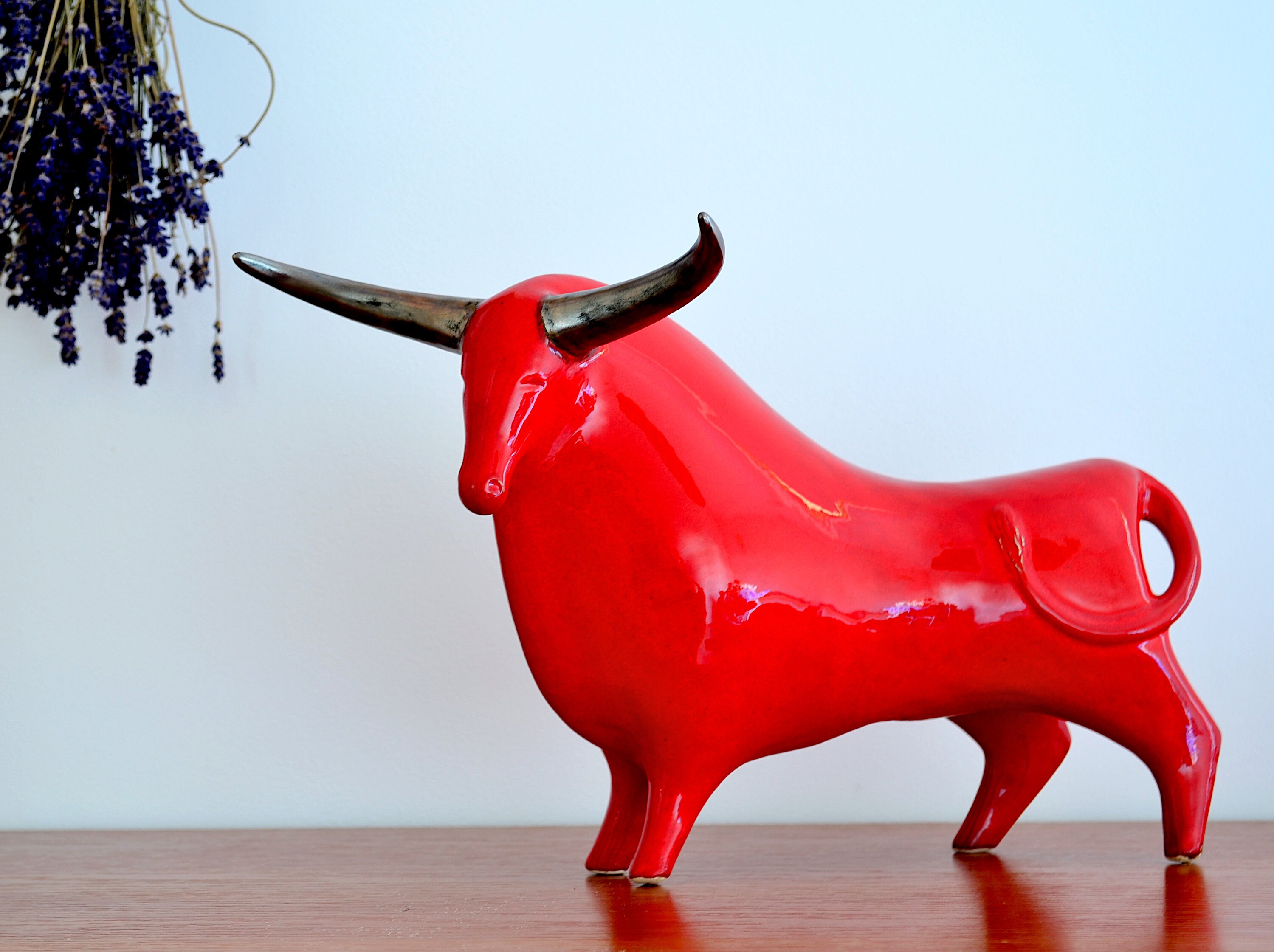 BULL FIGURINE Ceramic sculpture ceramic bullbull figurines Etsy