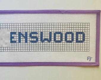 Tile Custom Needlepoint Canvas -- Houston Street Tile inspired