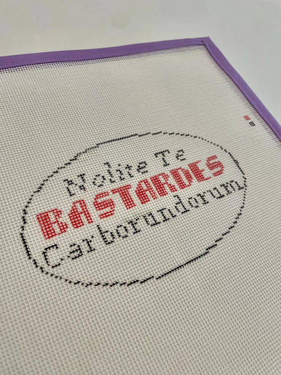 Handmaids Tale Needlepoint Canvas: Nolite Te Bastardes, Feminist Decor