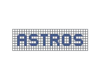 Houston Astros Blue Tile Needlepoint Canvas- 18 mesh
