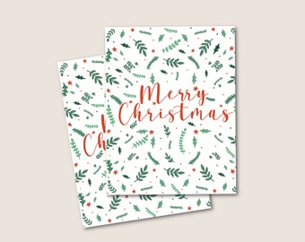 Merry Christmas Greeting Card | Greeting Cards | A2 Card | Holiday Card | Handmade Christmas Cards | Holiday Stationary