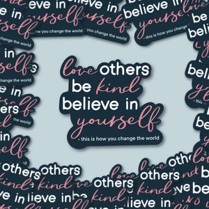 Hoe de wereld te veranderen Quote Sticker | 3"x 3"| Duurzame weerbestendige stickers | esthetische stickers | laptop stickers | waterfles stickers