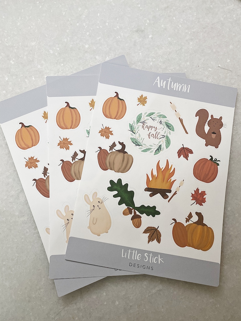 Autumn Sticker Sheet Bullet Journal Stickers Sticker - Etsy