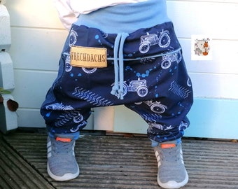 Tractor Pants Baby Boy Children Jogger Construction Vehicles - Label Changeable