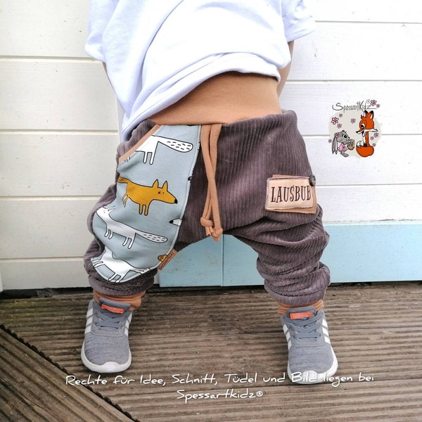 Fox Pants Jogger Child Baby Foxes Basics Jersey Cord Label Changeable