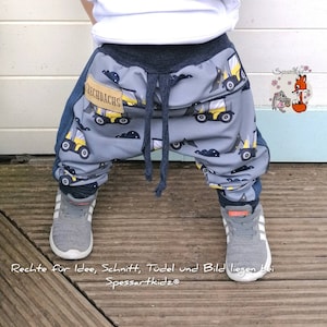 Wheel loader pants excavator jogger basics children boys baby gift - label changeable