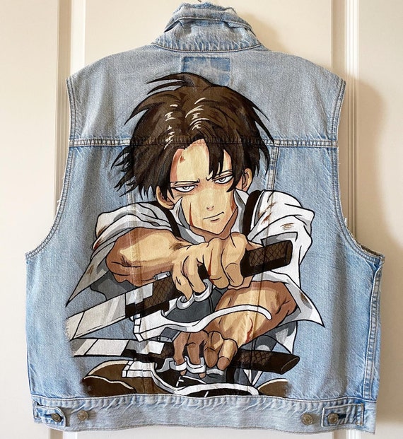 Custom Painted Denim Jacket Etsy custom painted denim jacket