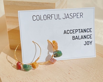 Hoops: Colorful Jasper Earrings By Recovered And Repurposed