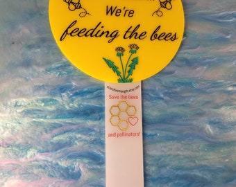 Sign: Dandelion lawn sign, save the bees