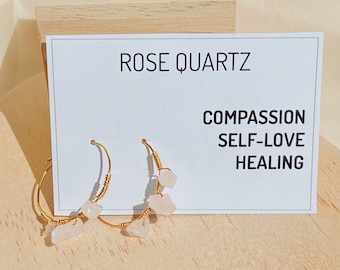 Hoops: Rose Quartz Earrings By Recovered And Repurposed