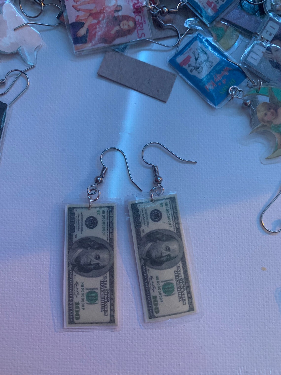 Hundred Dollar Bill Earrings Etsy