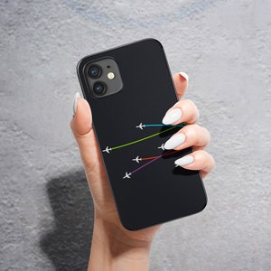 Line Art Plane Phone Case Cute Travel Cover fit for iPhone 16 15 14 13 12 SE Max Pro - Samsung Galaxy S25 - Google Pixel 9