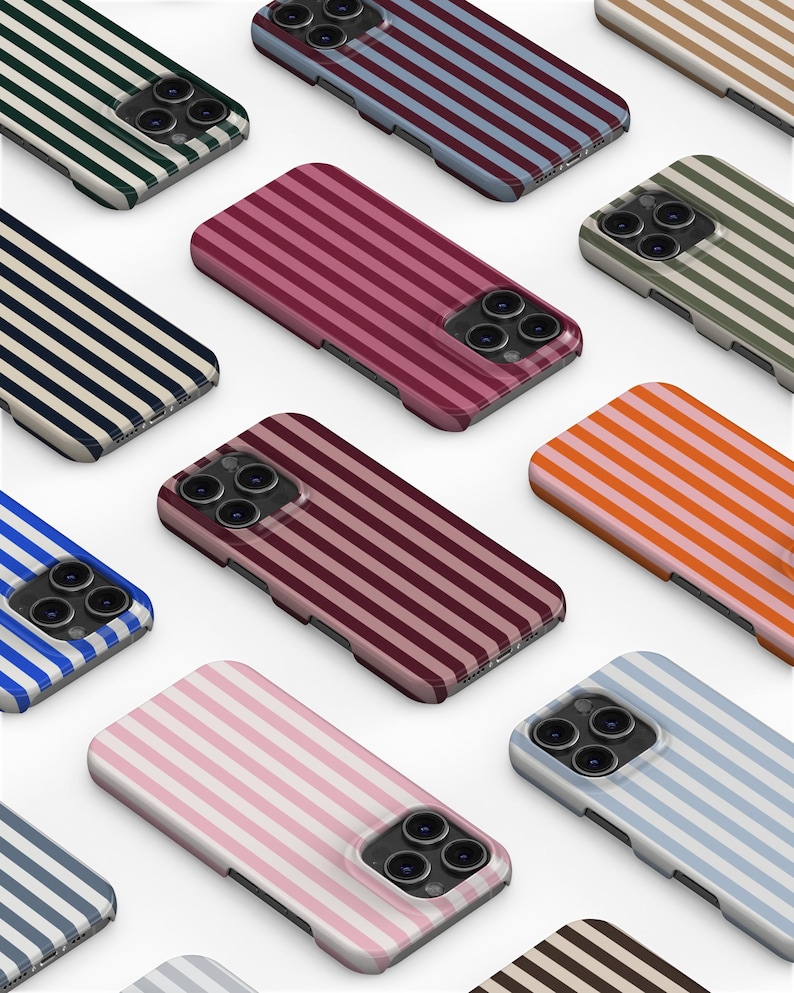 Retro Striped Phone Case for iPhone, Samsung & Google imagen 1