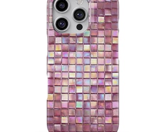 Pink Mosaic Tile Phone Case for iPhone, Samsung & Google