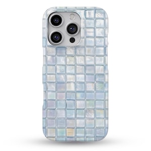 Blue Mosaic Tile Phone Case for iPhone, Samsung & Google