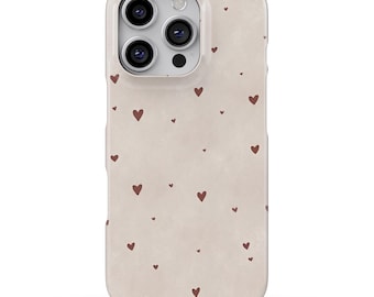 Tiny Heart Beige Phone Case for iPhone, Samsung & Google