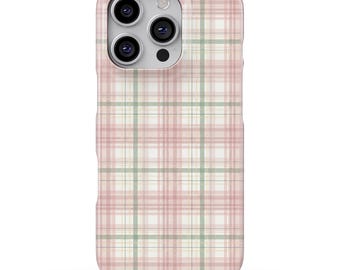 Pastel Plaid Pink Phone Case for iPhone, Samsung & Google