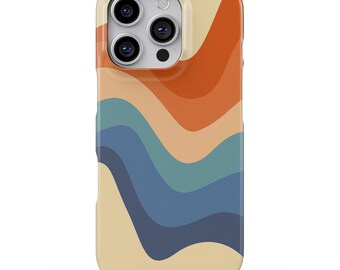 Retro Wavy Aesthetic 70s Style Phone Case for iPhone, Samsung & Google