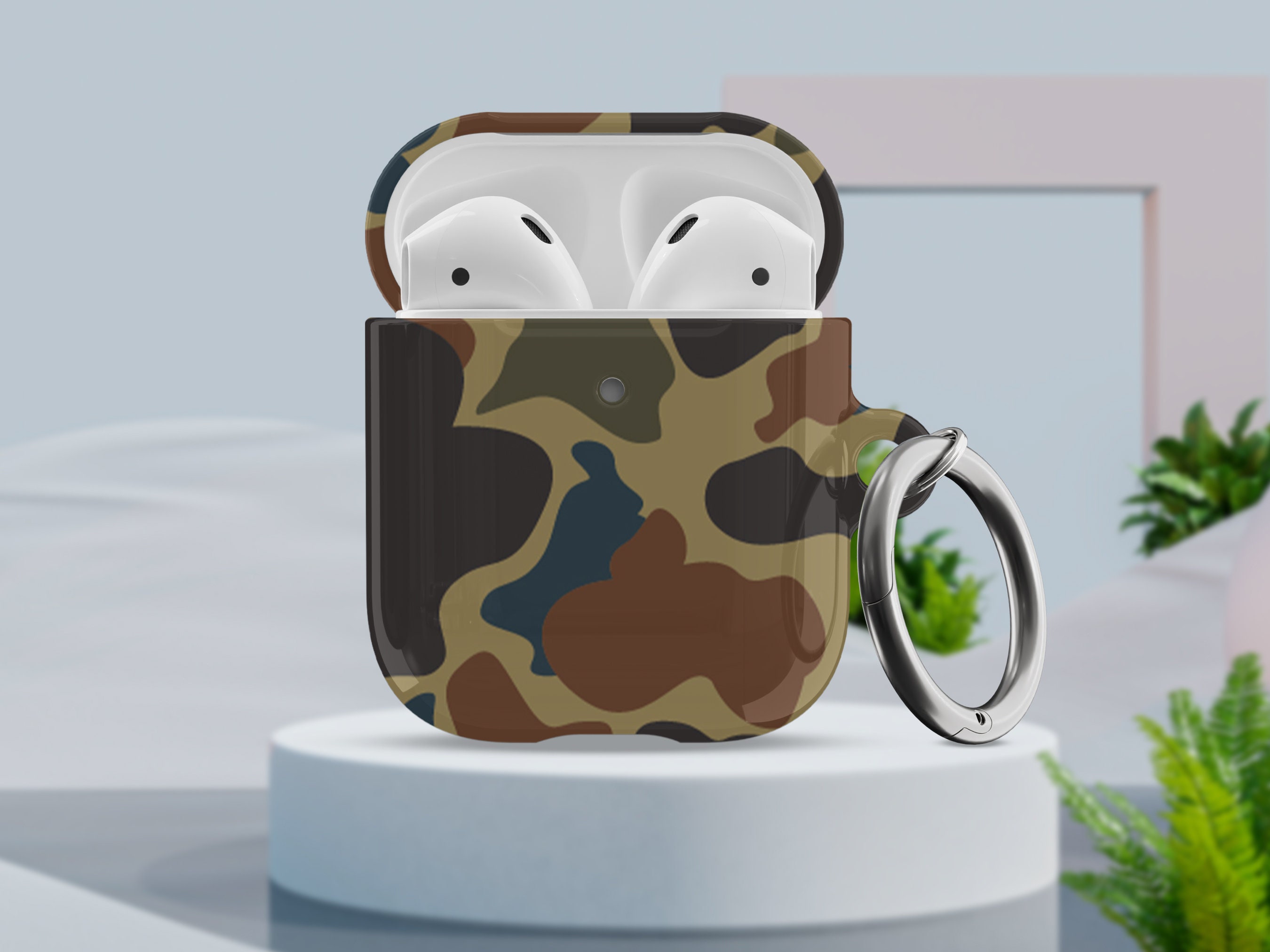 Buy Old School Camo AirPod Case Cute Vintage Duck Custom Cover