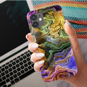 Oyster Shell Phone Case Abalone Seashell Cover fit for iPhone 16 15 14 13 12 SE Max Pro - Samsung Galaxy S25 - Google Pixel 9