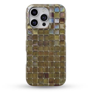 Olive Green Mosaic Tile Phone Case for iPhone, Samsung & Google