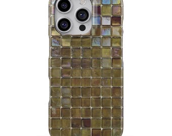 Olive Green Mosaic Tile Phone Case for iPhone, Samsung & Google