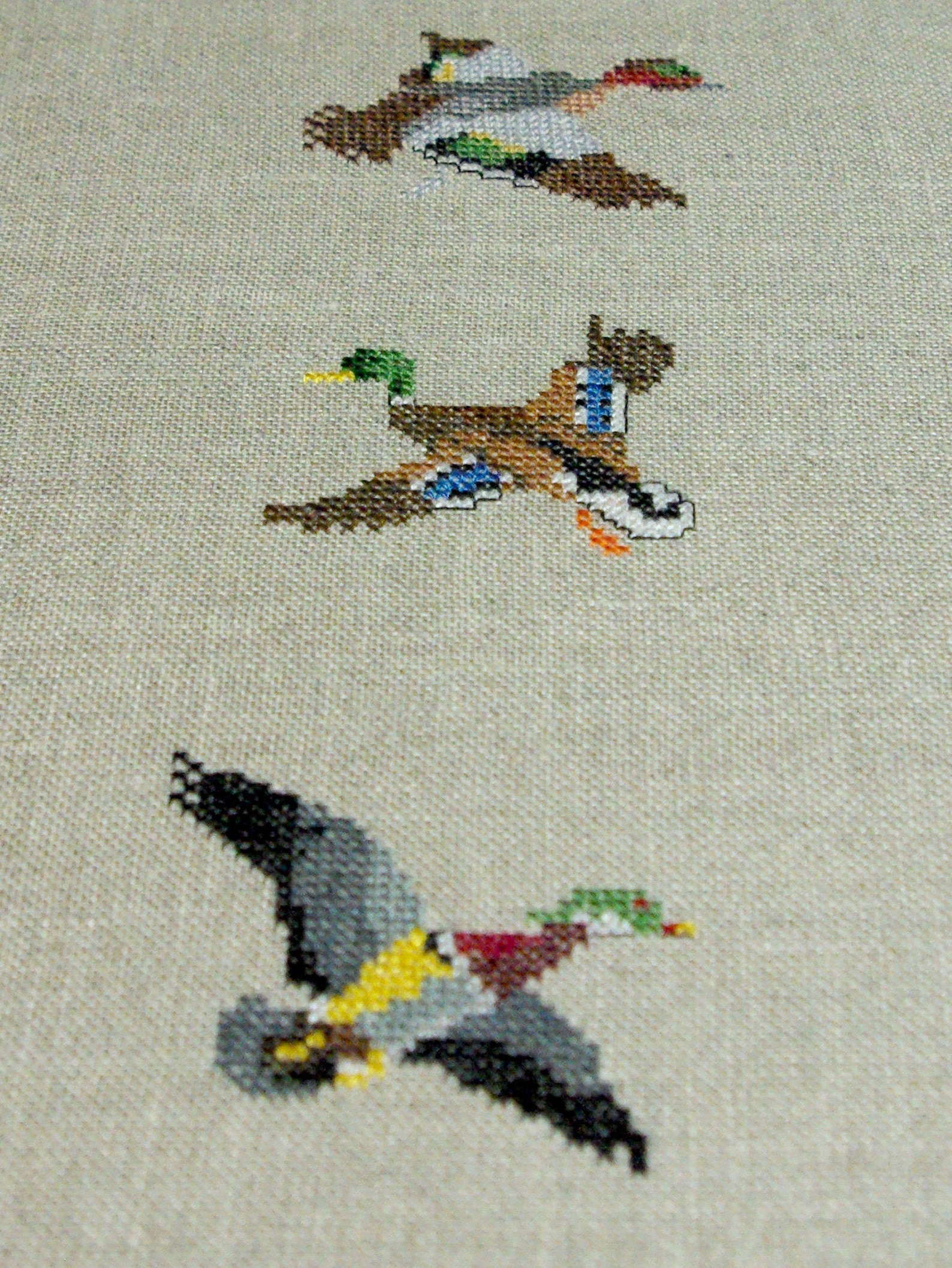 Cross Stitch Embroidery of Wild Ducks Etsy