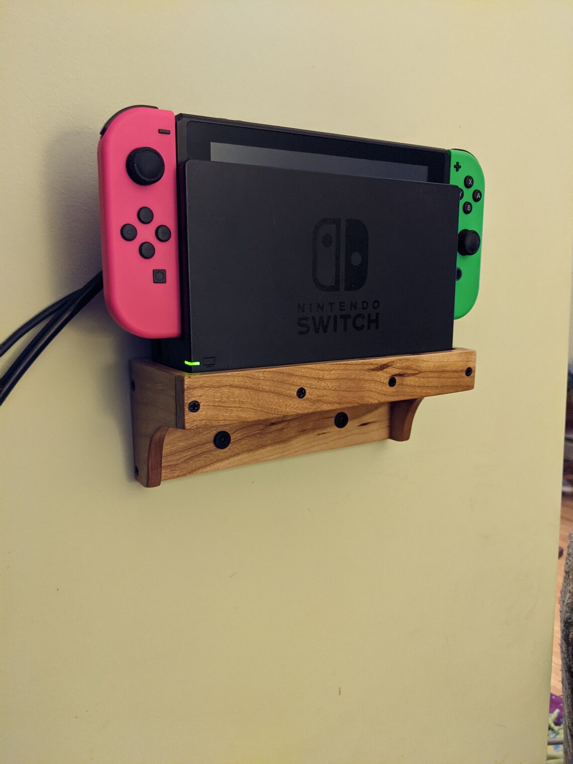Nintendo Switch Wooden Wall Mount Bois de cerisier Etsy